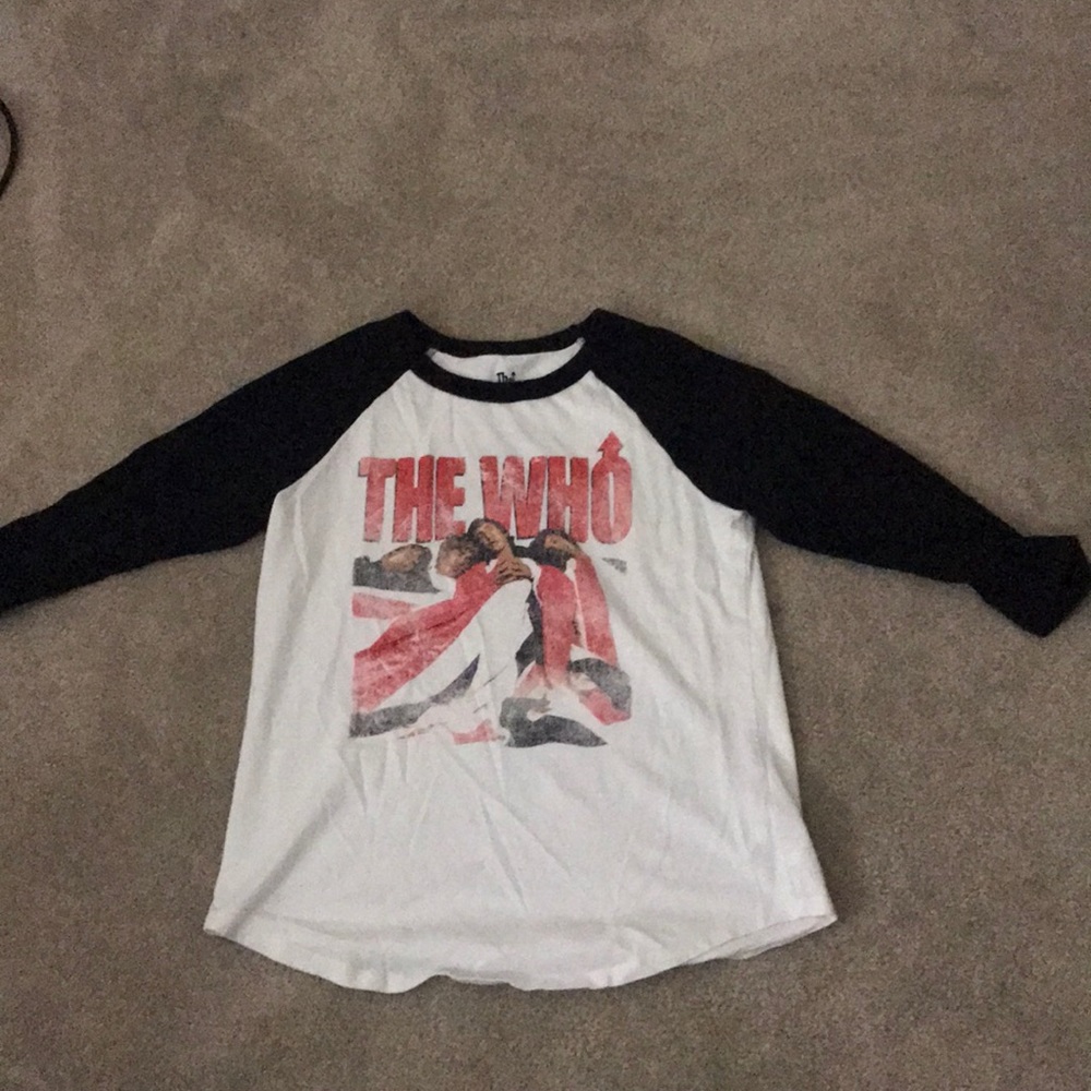 “The Who” black and white baseball tee